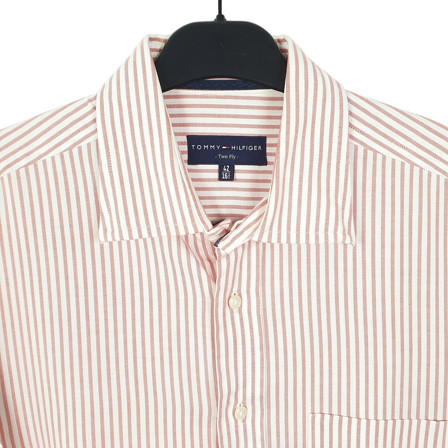 Tommy Hilfiger Long Sleeve Regular Fit Striped Shirt White