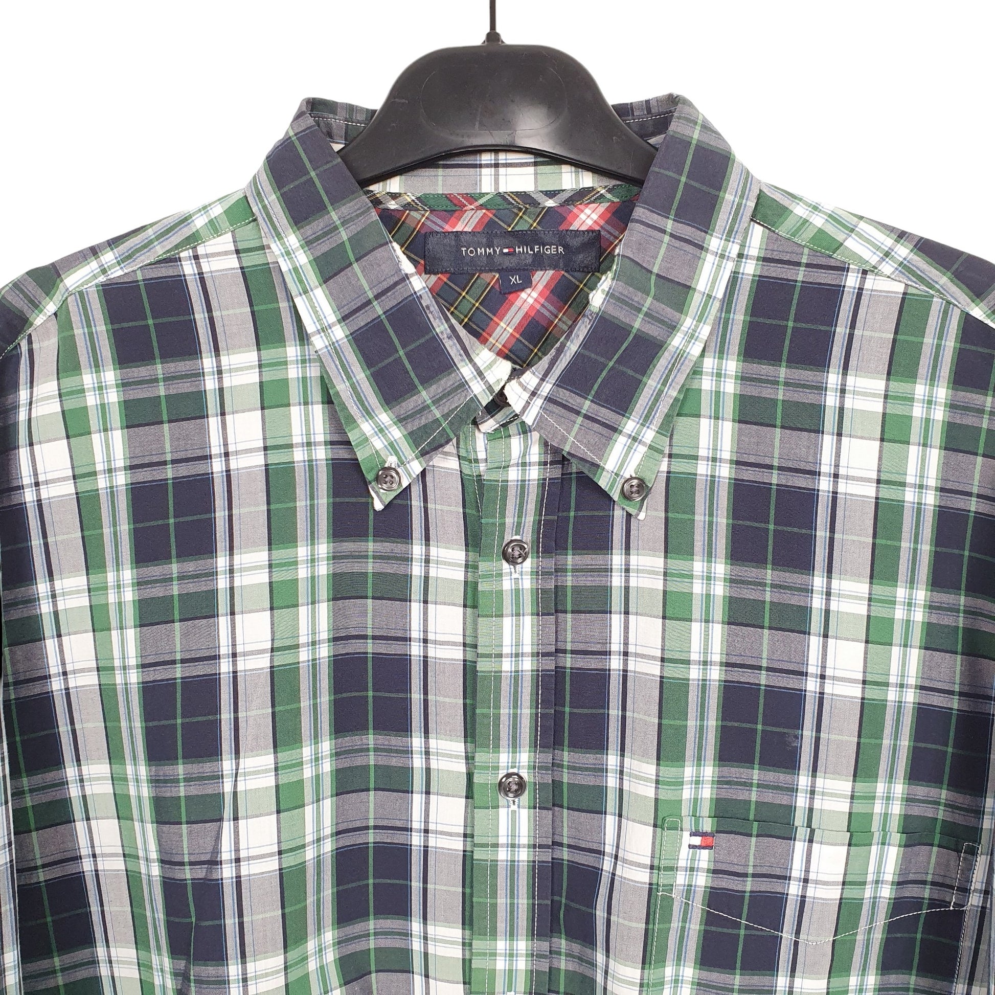 Tommy Hilfiger Long Sleeve Regular Fit Check Shirt Green