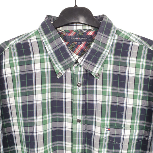 Tommy Hilfiger Long Sleeve Regular Fit Check Shirt Green