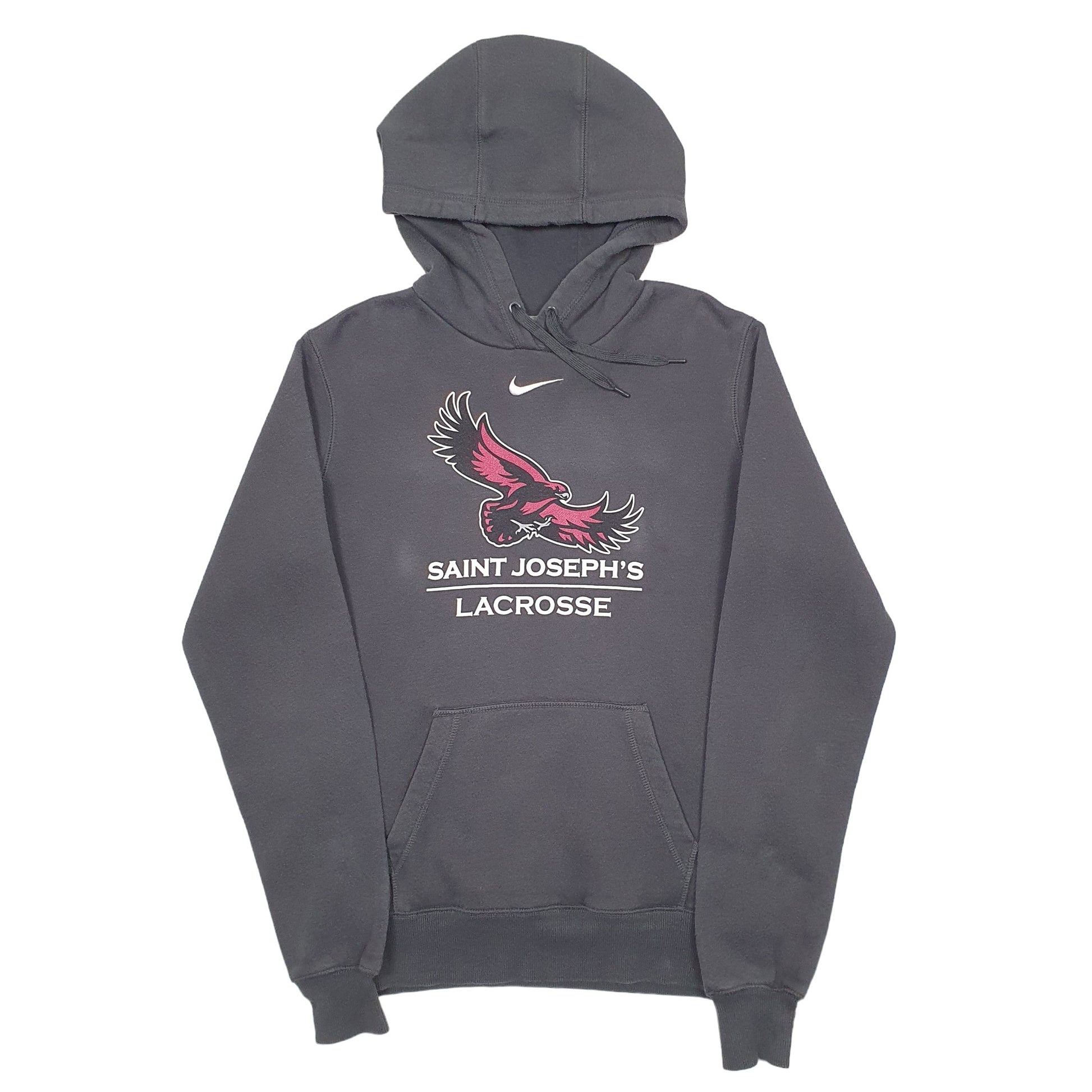 Mens Grey Nike Saint Joseph's Lacrosse Hoodie Jumper