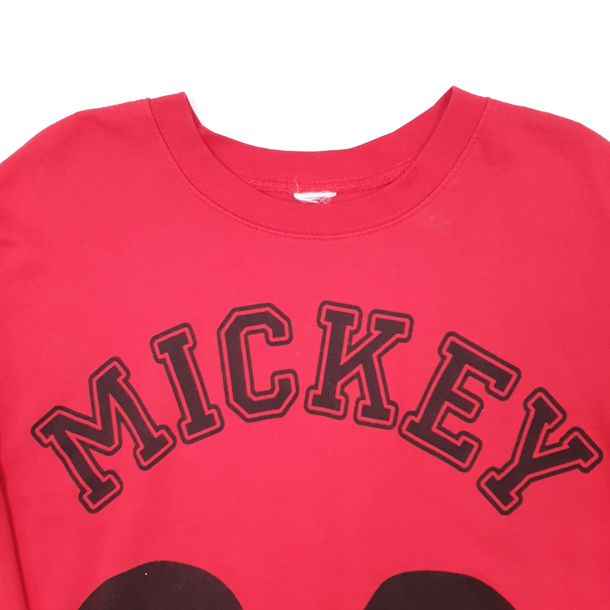 Mens Red Disney Mickey Mouse Crewneck Jumper