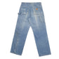 Mens Blue Carhartt Made In USA 1990's Vintage Carpenter Trousers