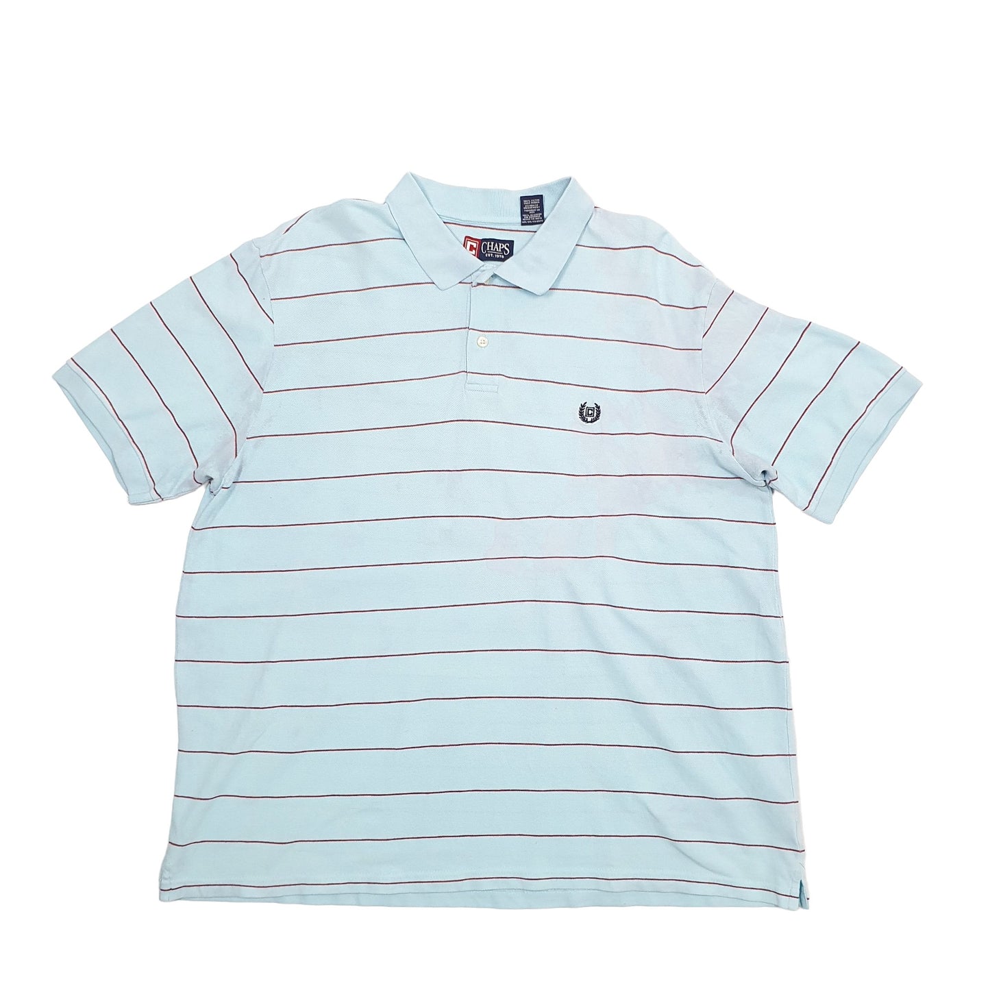 Chaps Short Sleeve Polo Shirt Blue