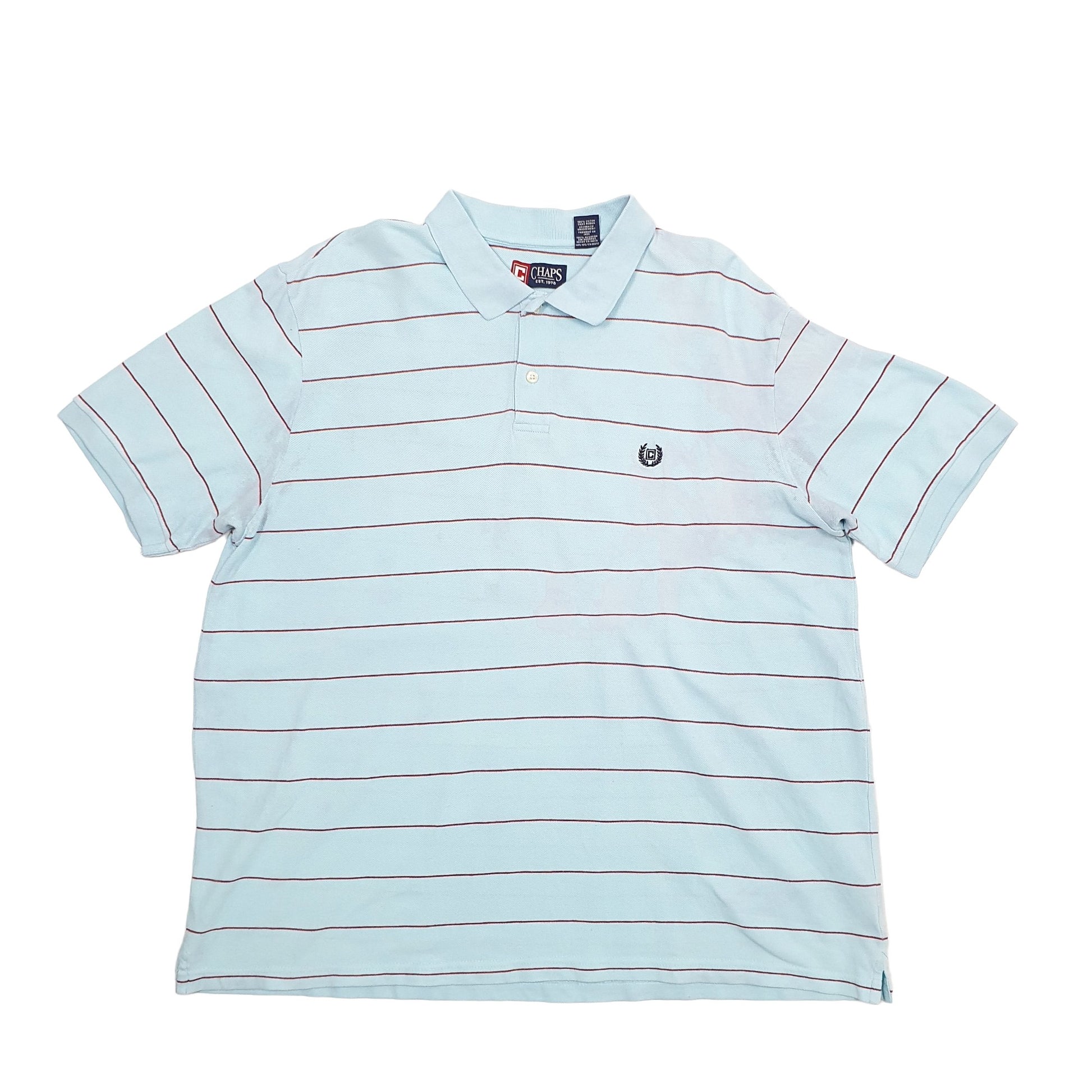 Chaps Short Sleeve Polo Shirt Blue
