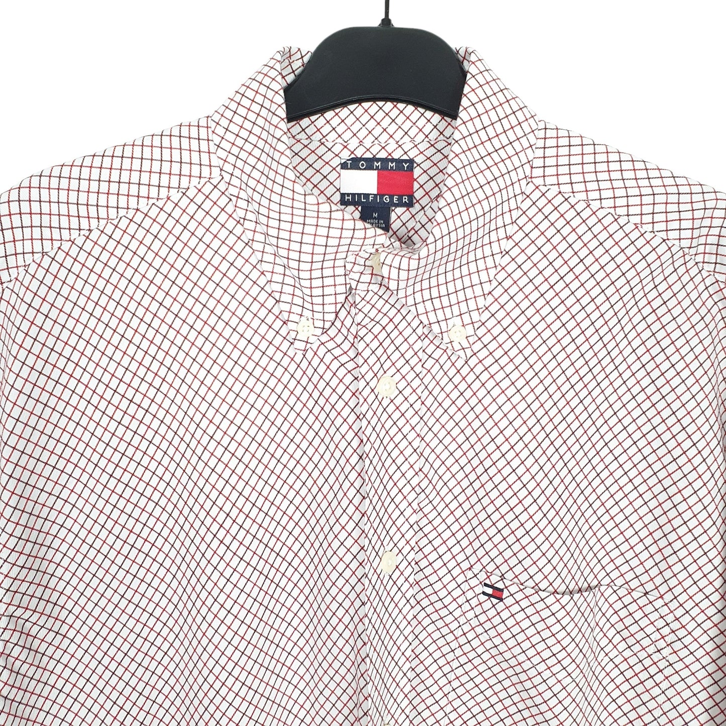 Tommy Hilfiger Long Sleeve Regular Fit Check Shirt Red