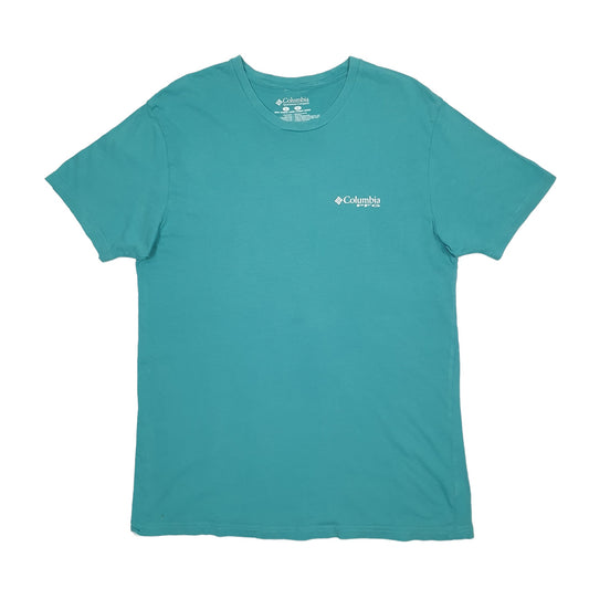 Mens Green Columbia Sportswear  Short Sleeve T Shirt