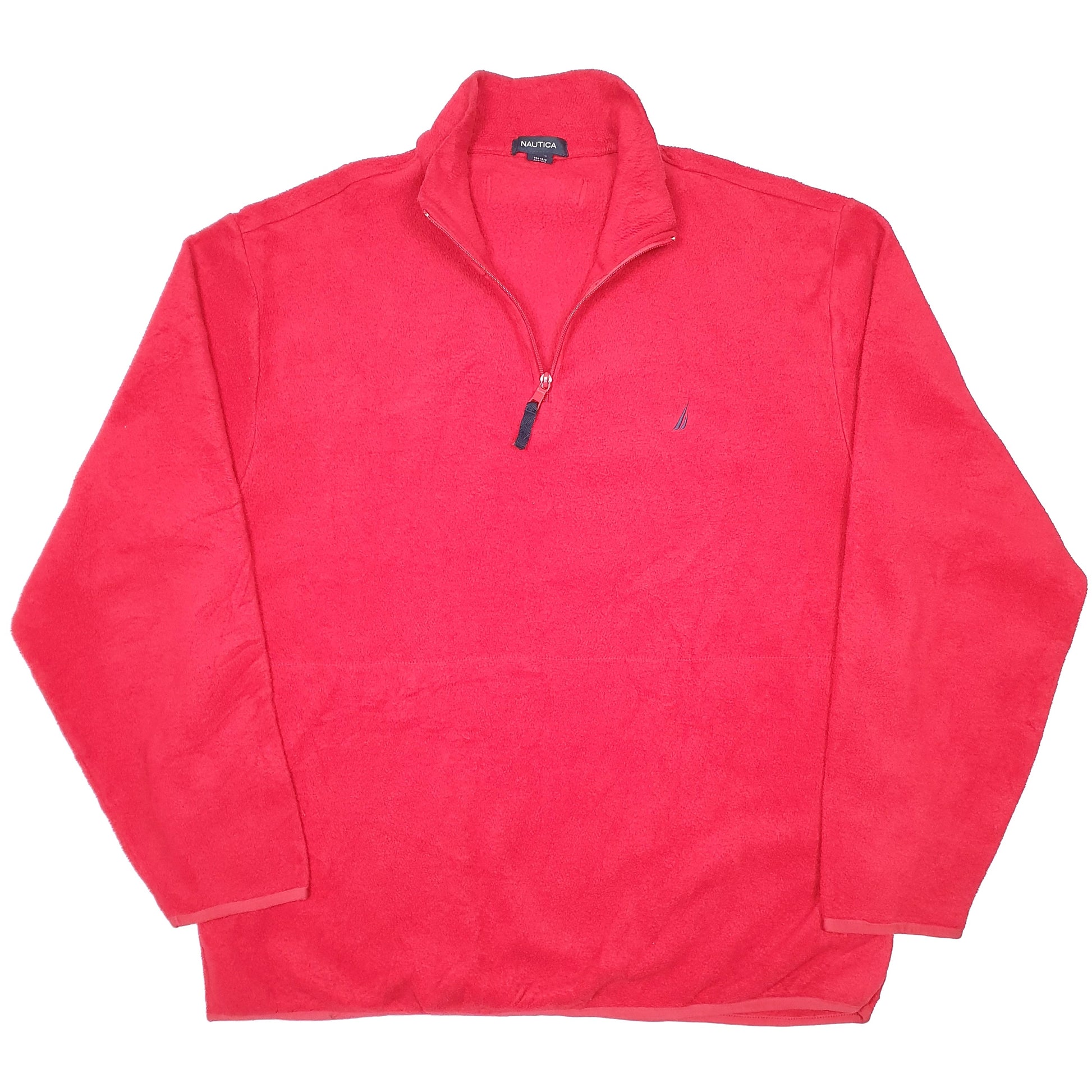Mens Red Nautica  Quarter Zip Jumper