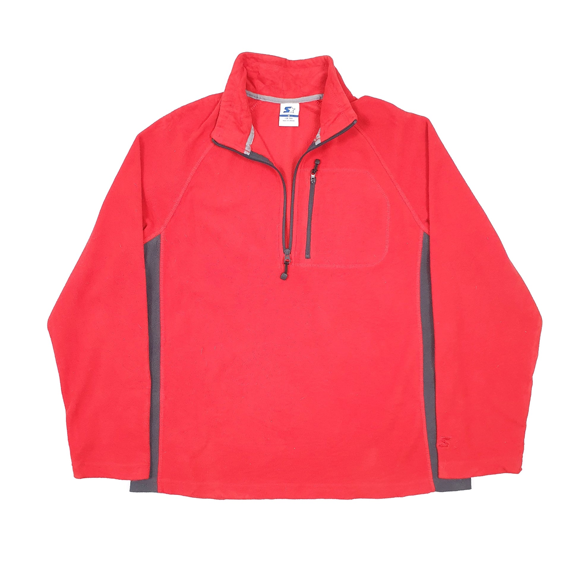 Starter Quarter Zip Fleece L Red