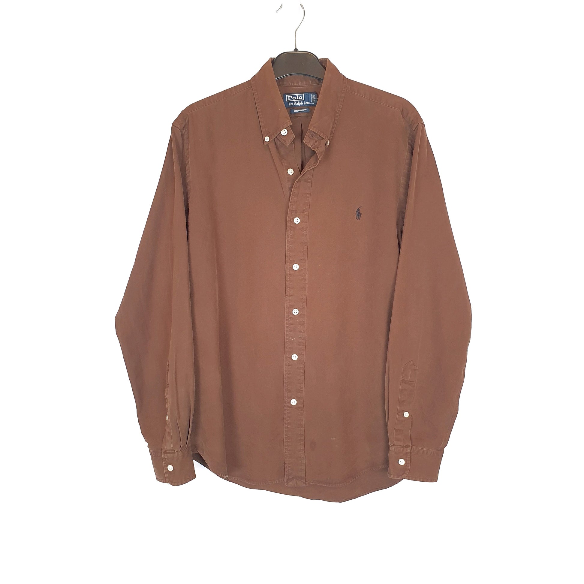 Polo Ralph Lauren Long Sleeve Custom Fit Shirt Brown