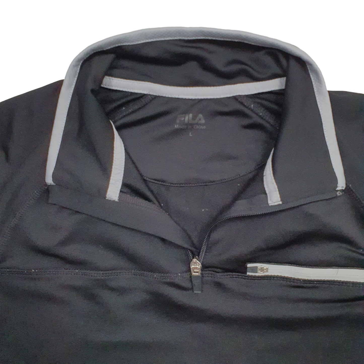 Mens Black Champion  Quarter Zip Jumper