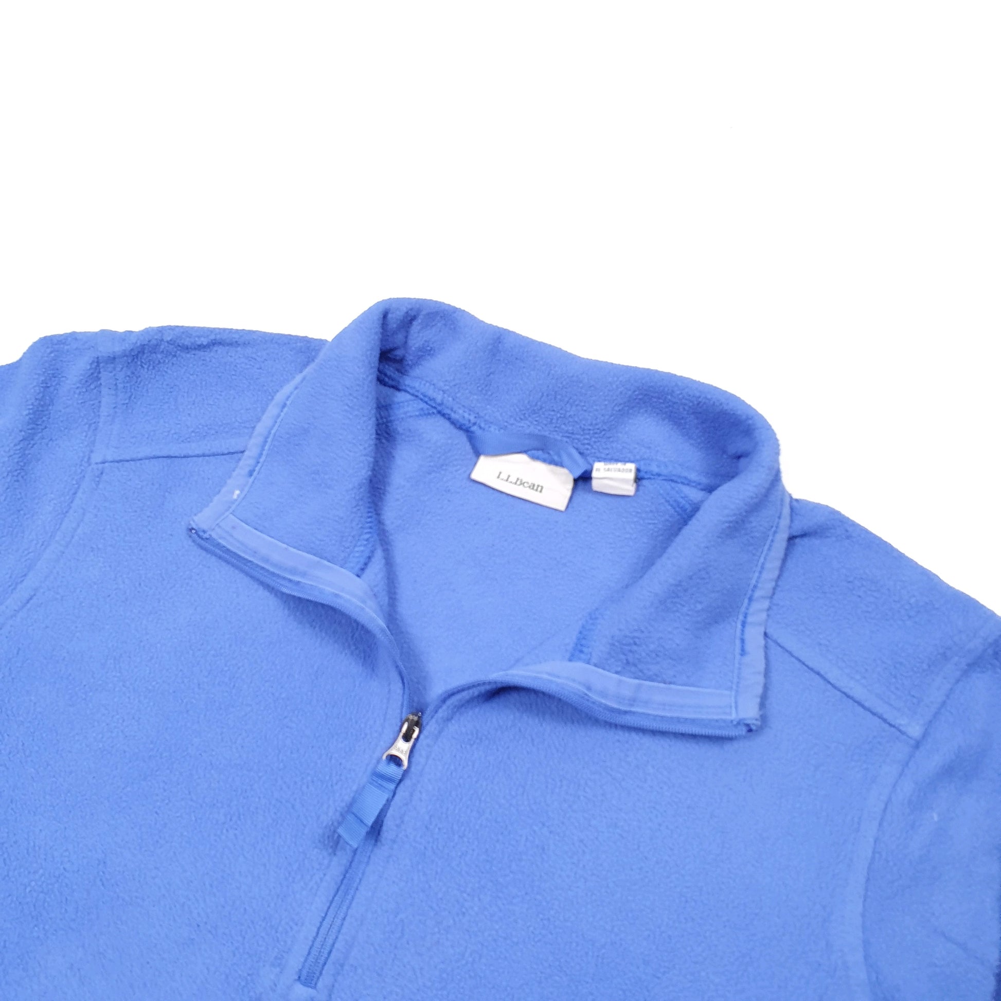 Womens LL Bean Quarter Zip Fleece M Blue