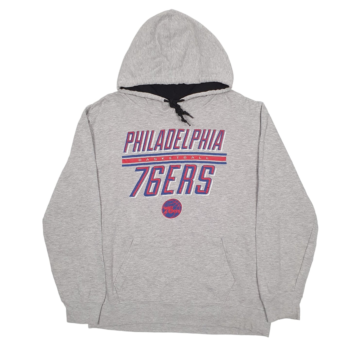 Mens Grey NBA Philadelphia 76ers Basketball Hoodie Jumper
