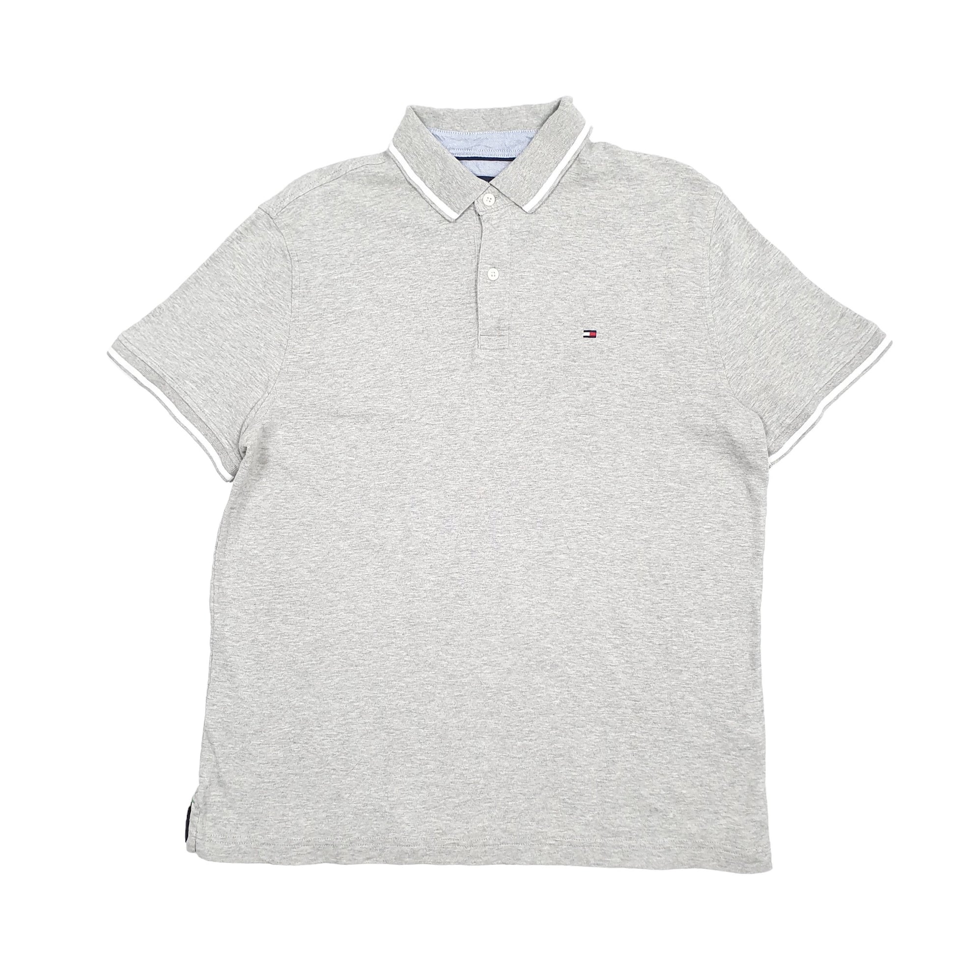 Mens Grey Tommy Hilfiger  Short Sleeve Polo Shirt