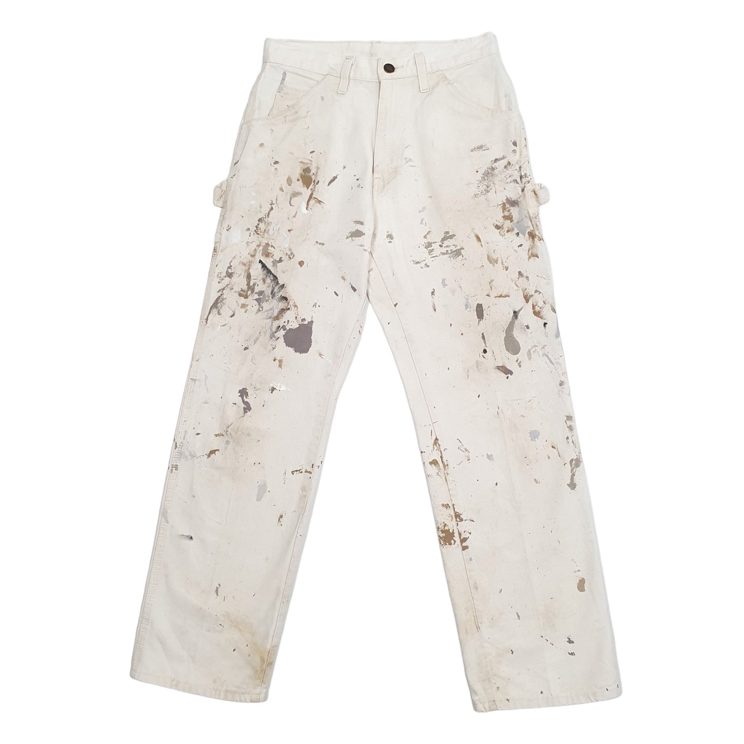 Mens White Dickies  Carpenter Trousers