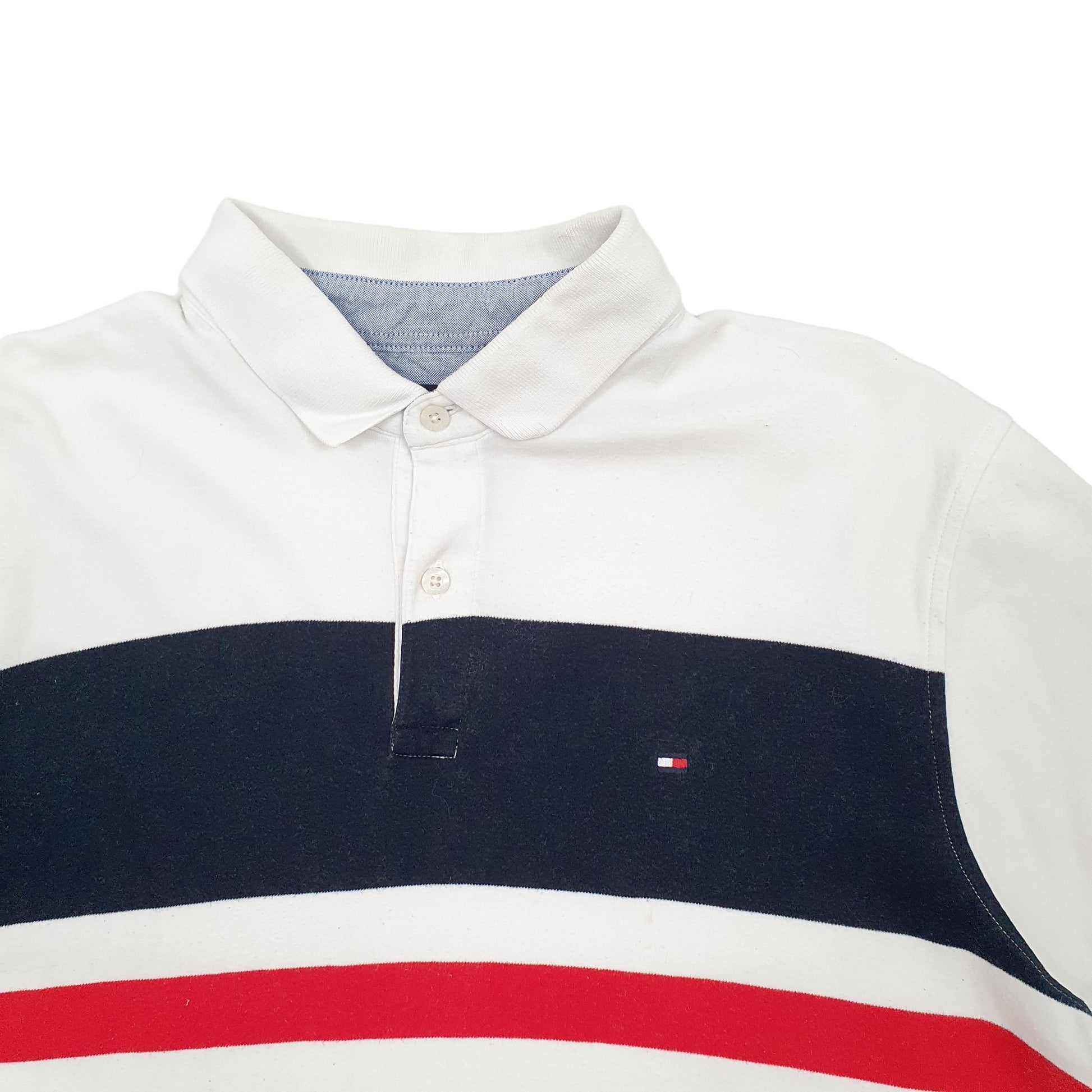 Mens White Tommy Hilfiger  Short Sleeve Polo Shirt