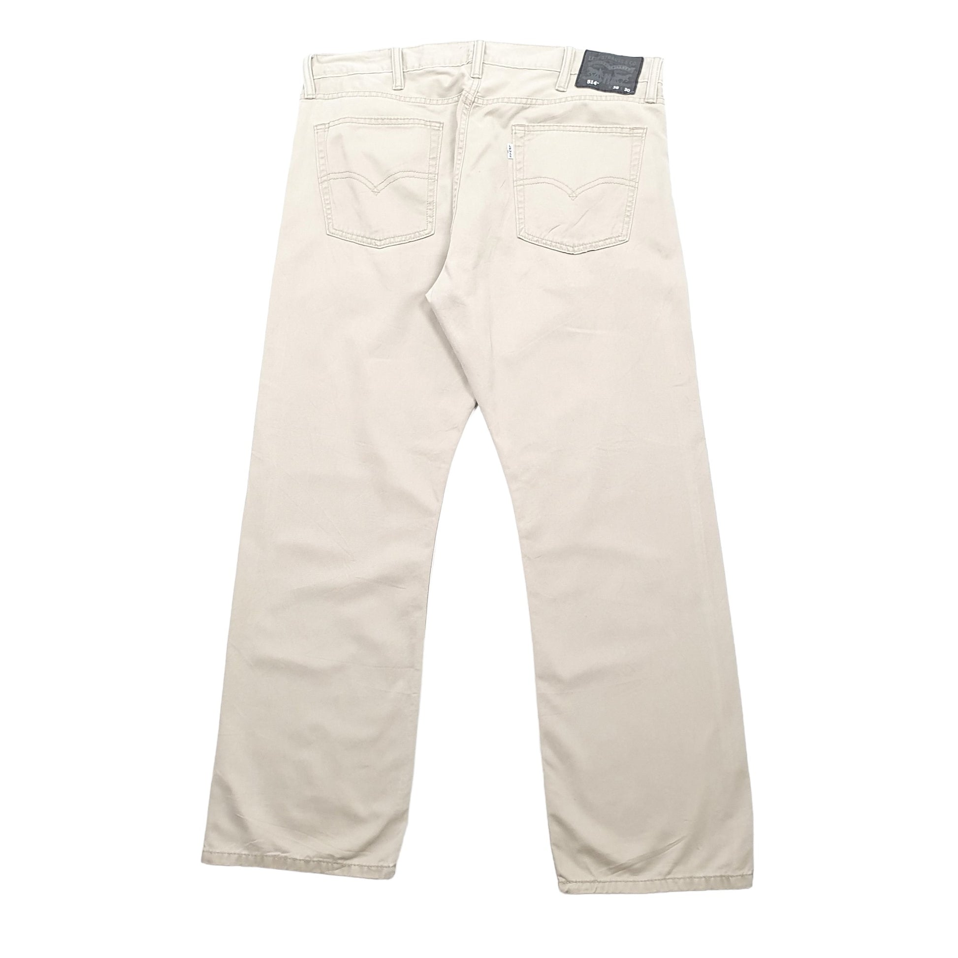 Levis 514 Straight Fit Jeans W38 L30 Beige