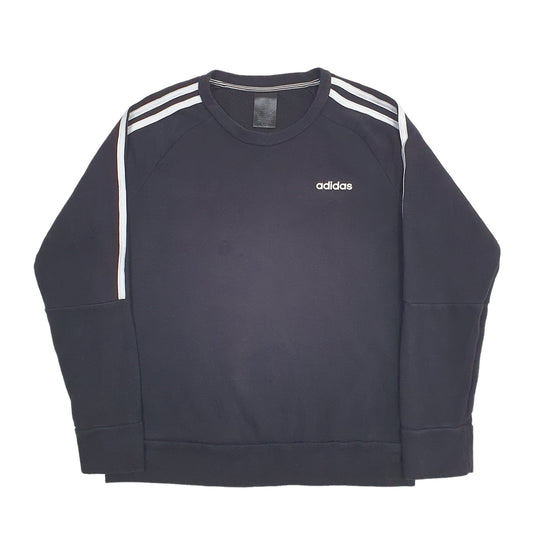 Mens Black Adidas Crewneck Jumper