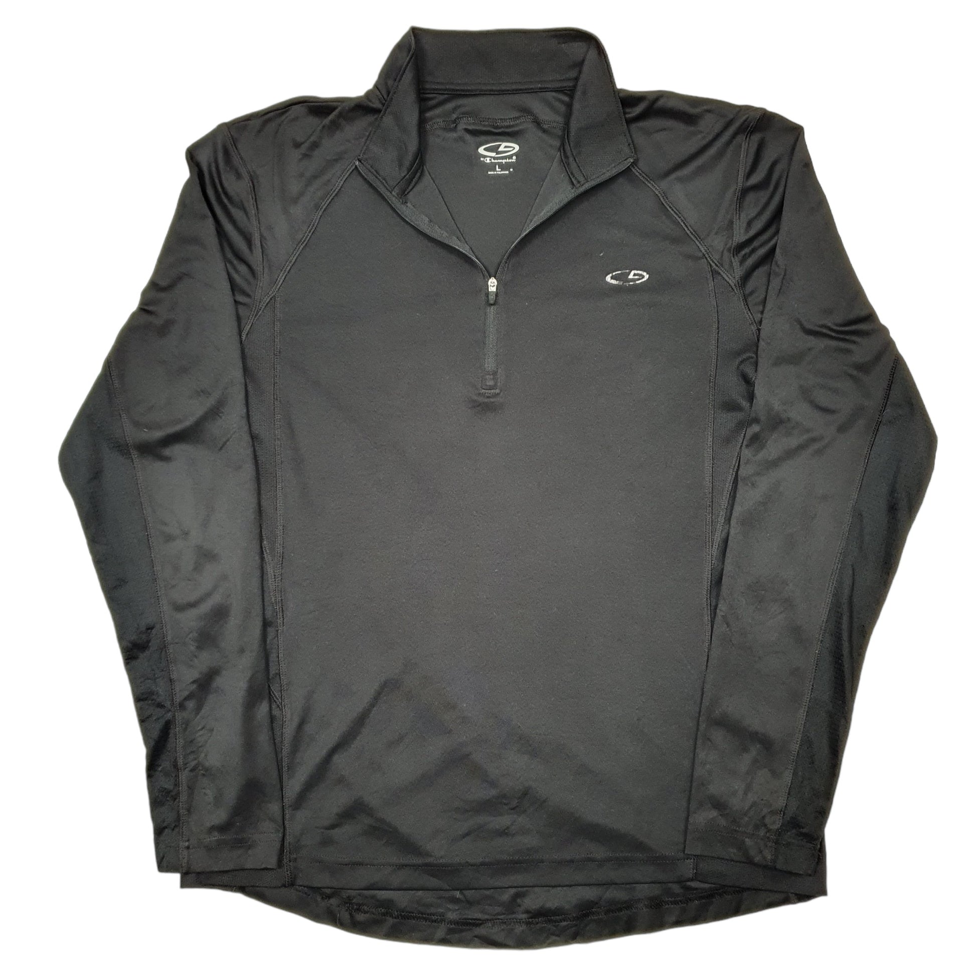 Mens Black Champion Duo Dry Active Quarter Zip Jumper
