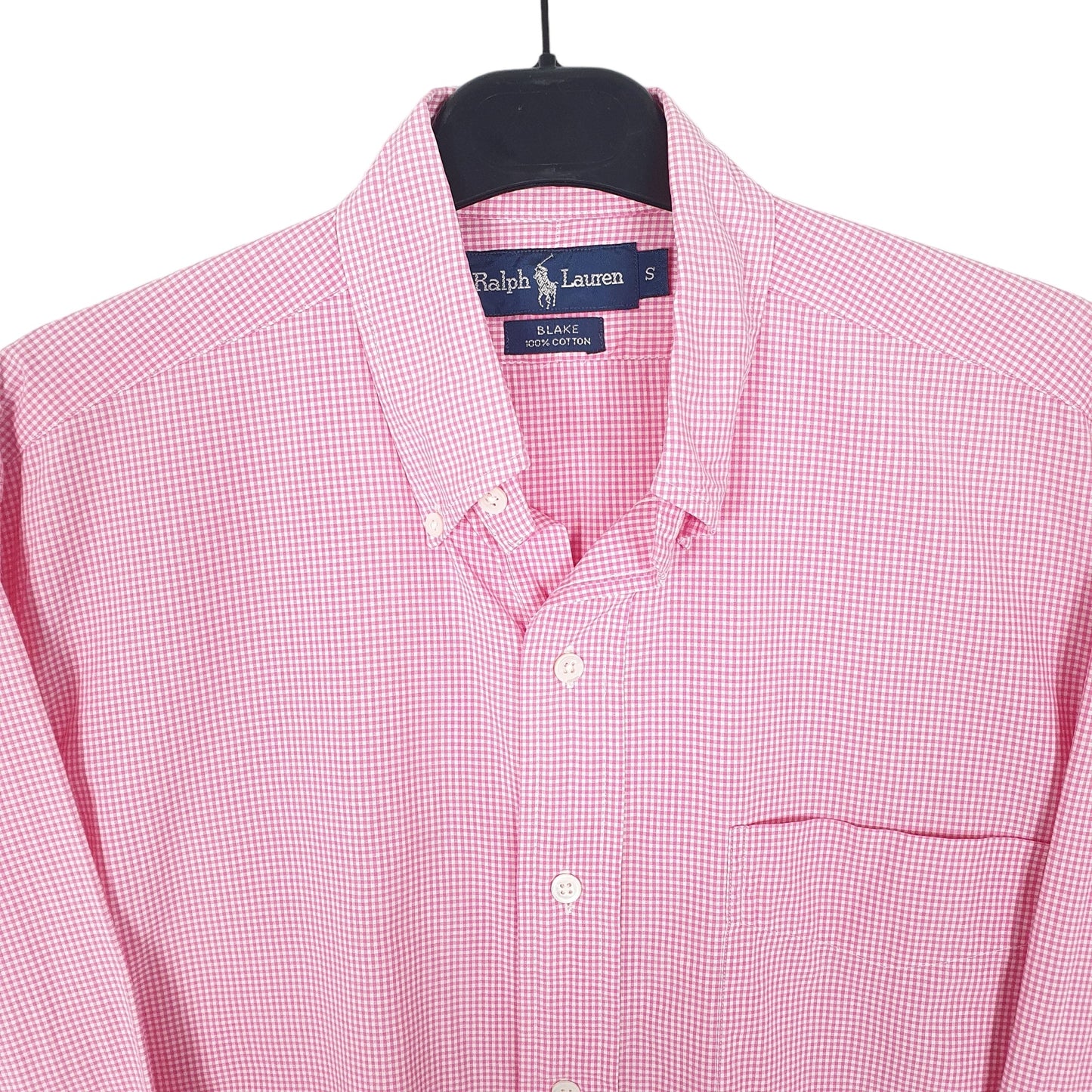 Ralph Lauren Long Sleeve Blake Fit Gingham Shirt Pink
