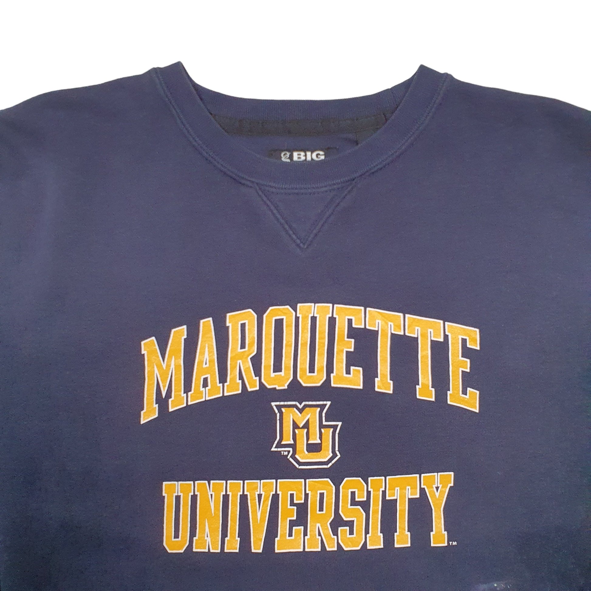 Mens Navy Unbranded Maquette University USA College Crewneck Jumper