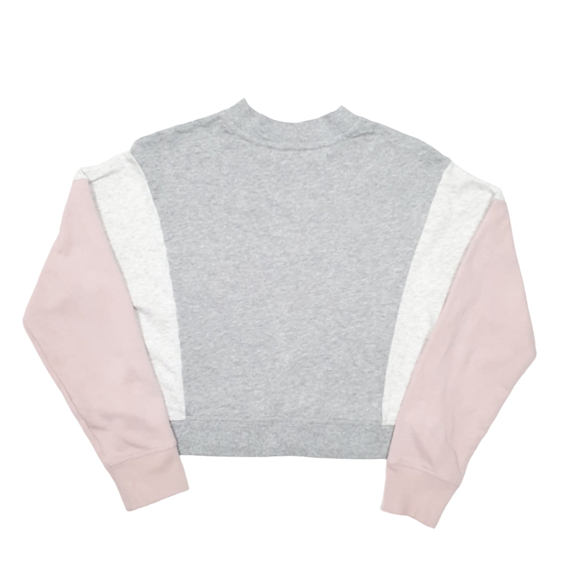 Womens Grey Calvin Klein Cropped Short Crewneck Jumper