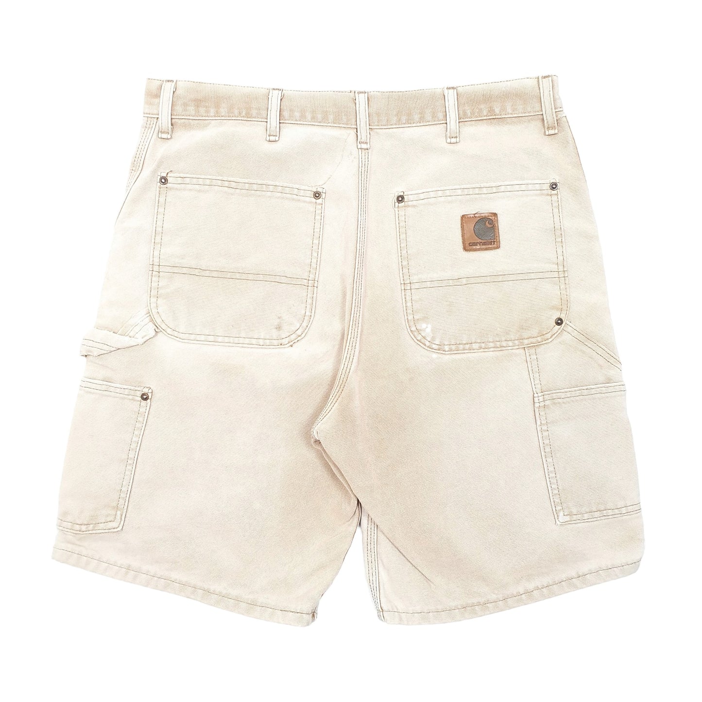 Mens Tan Carhartt Work Wear Riveted Carpenter Shorts