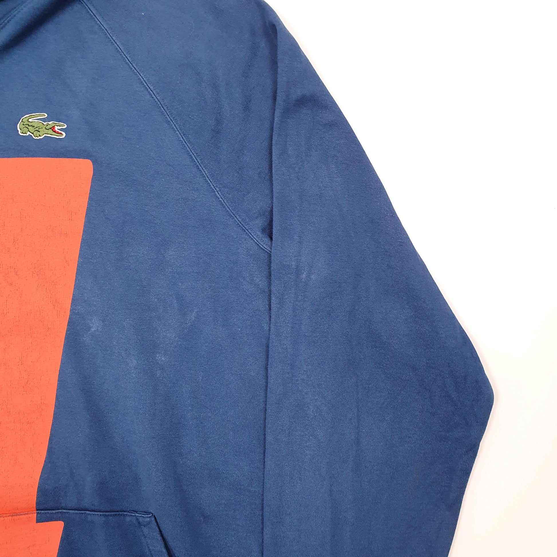 Mens Blue Lacoste 27 Hoodie Jumper