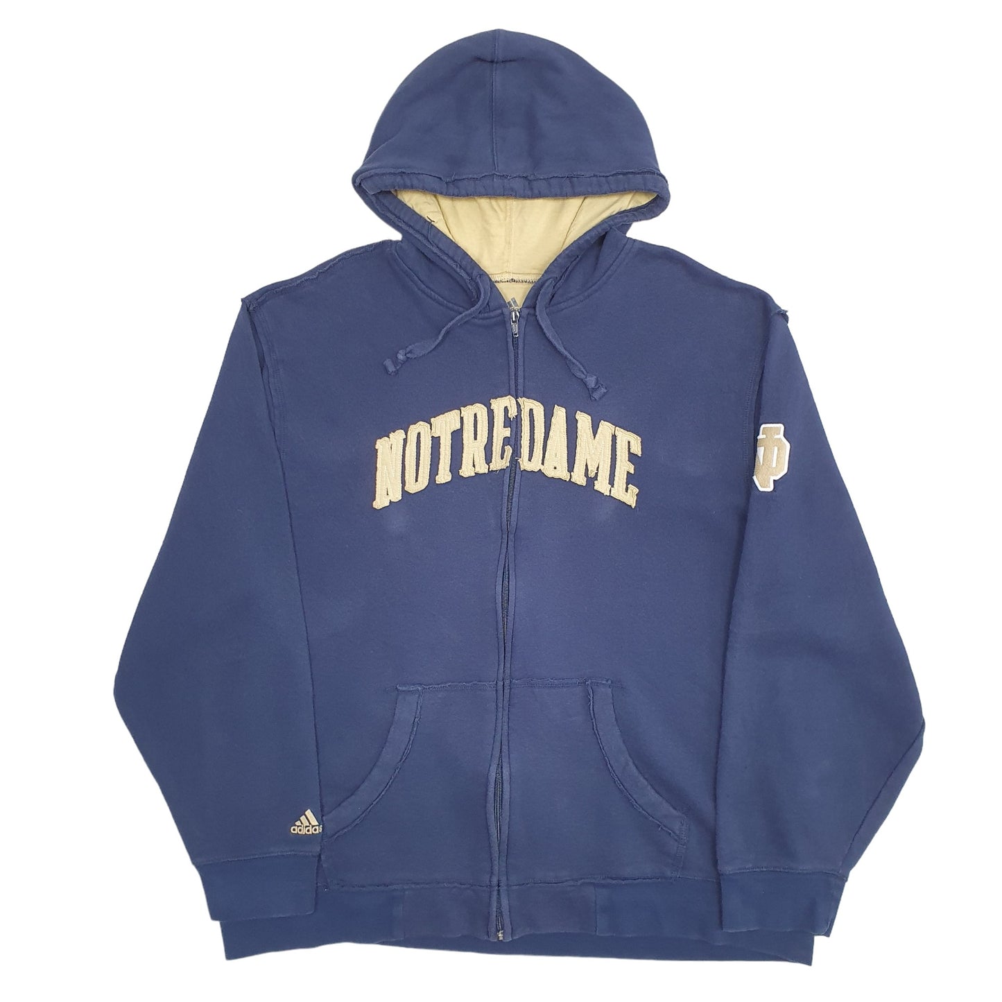 Mens Navy Adidas Notre Dame Hoodie Jumper