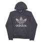 Mens Black Adidas Spellout Hoodie Jumper