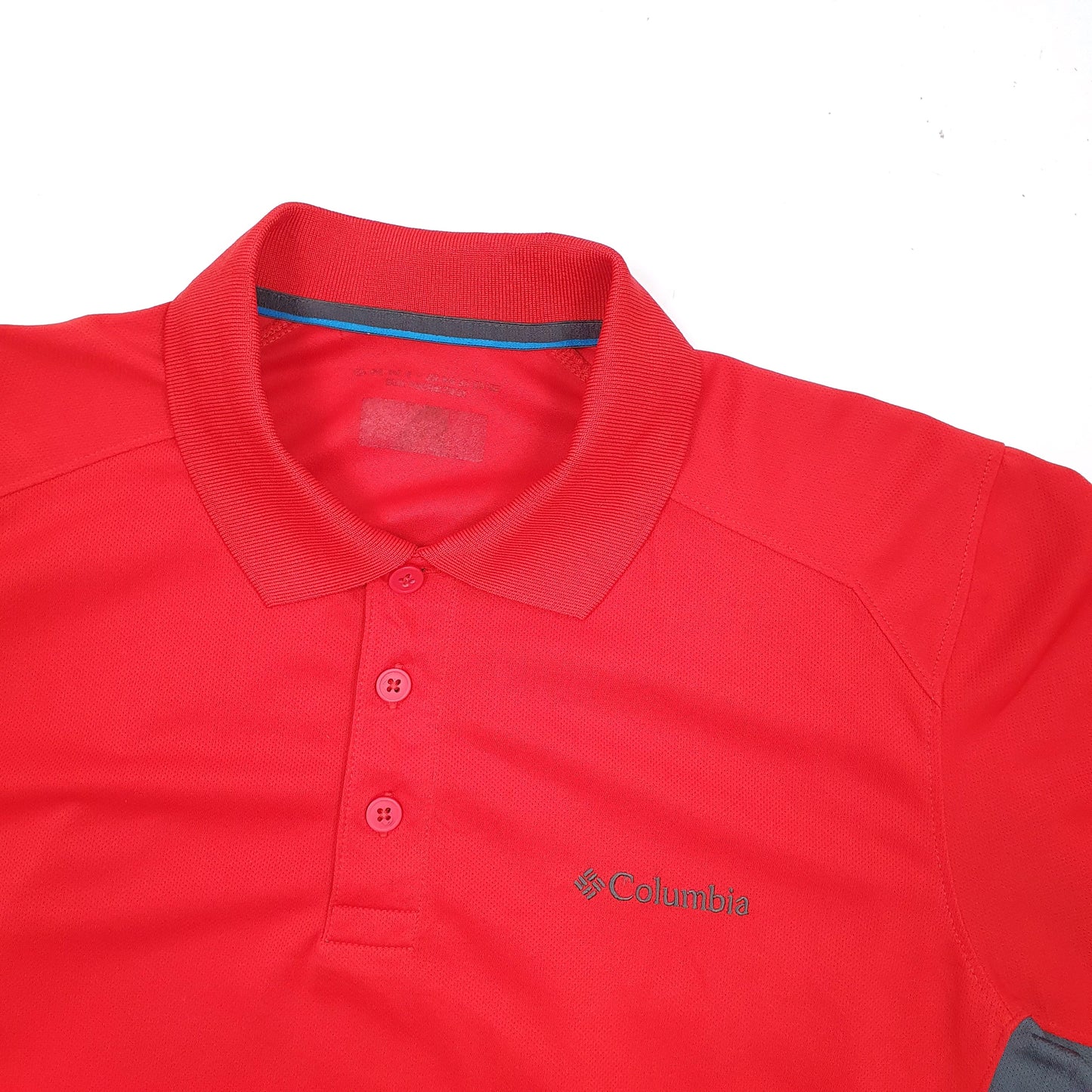 Columbia Sportswear Short Sleeve Polyester Polo Shirt Red