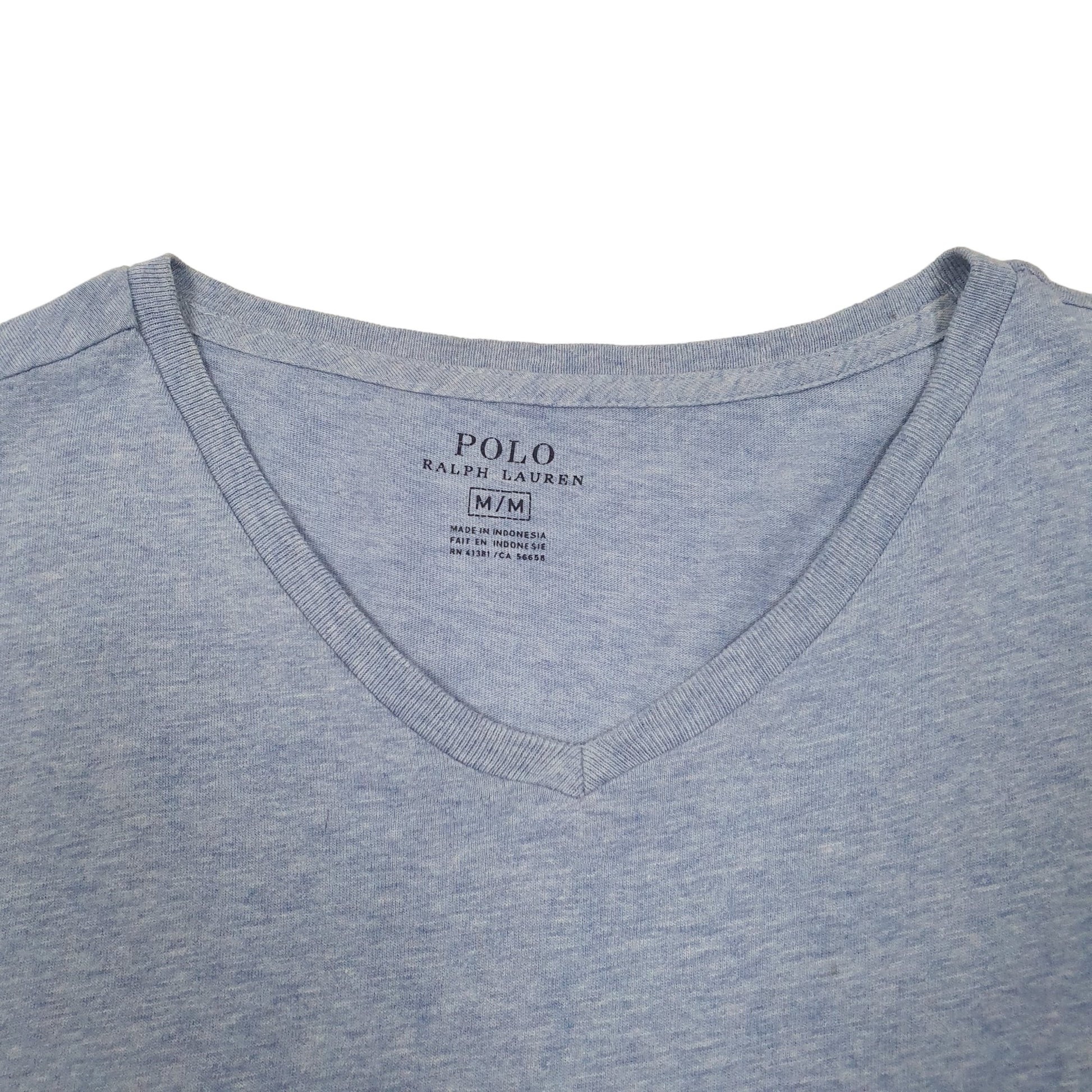 Mens Blue Ralph Lauren V Neck Polo Short Sleeve T Shirt