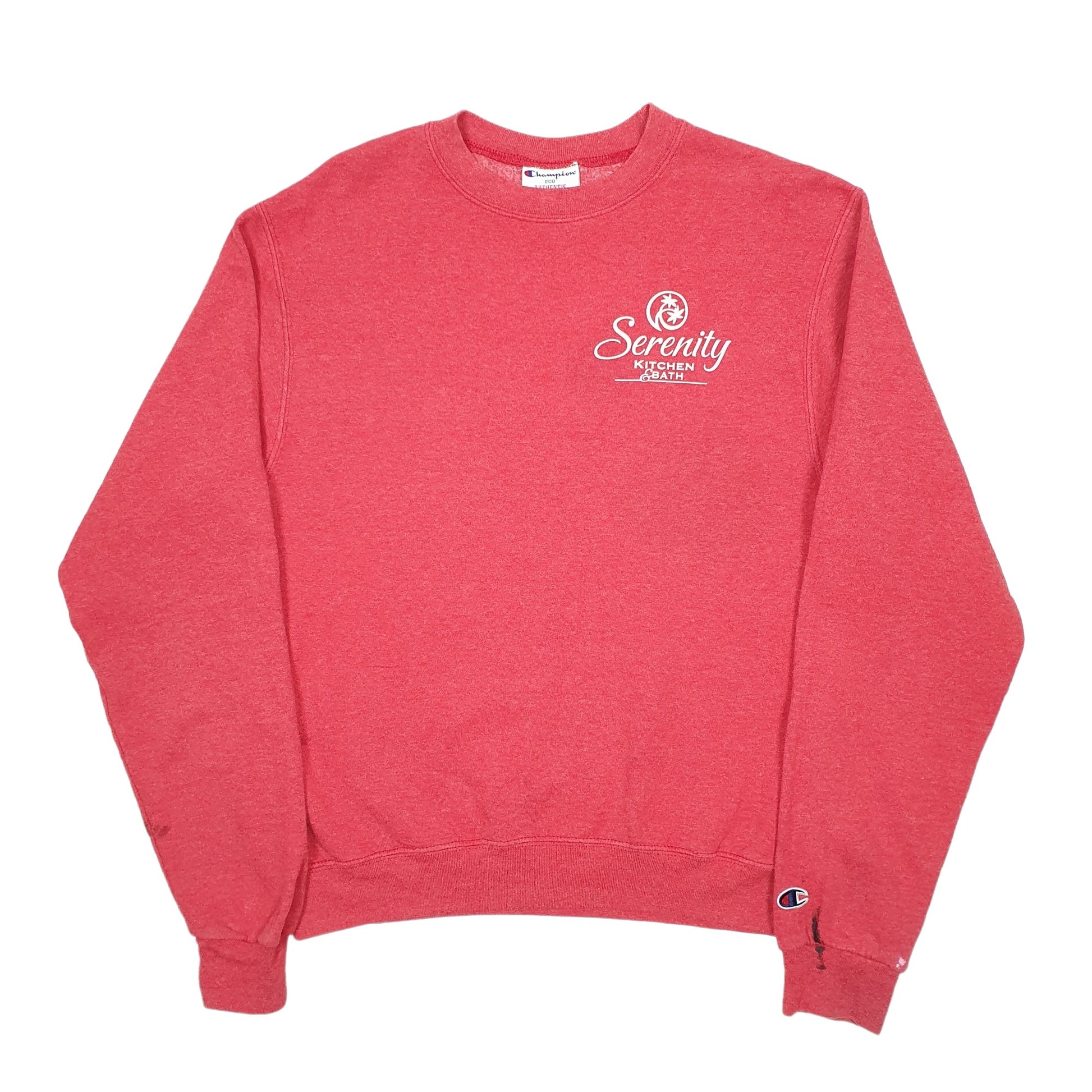 Mens Red Champion  Crewneck Jumper