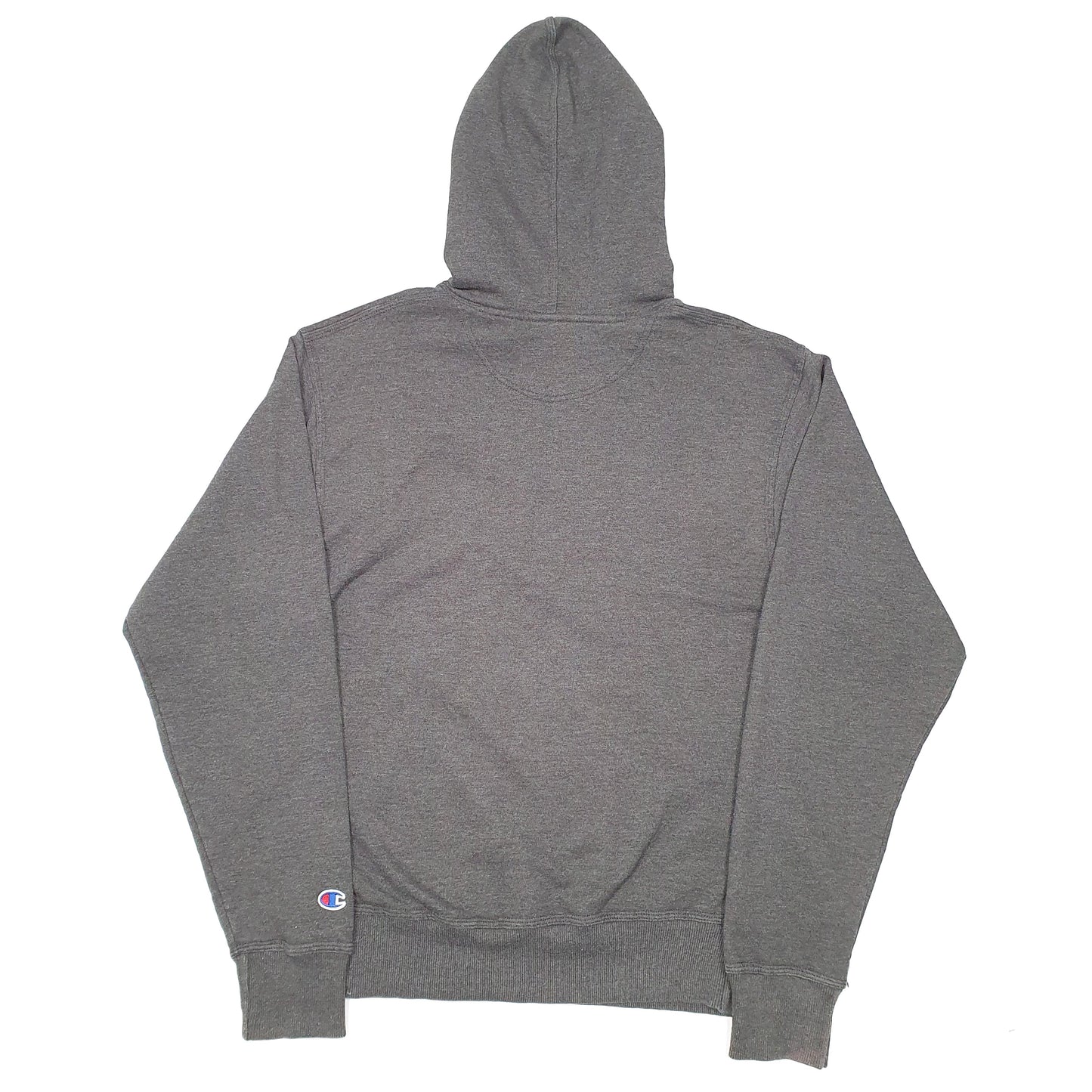 Mens Grey Champion Spellout Hoodie Jumper