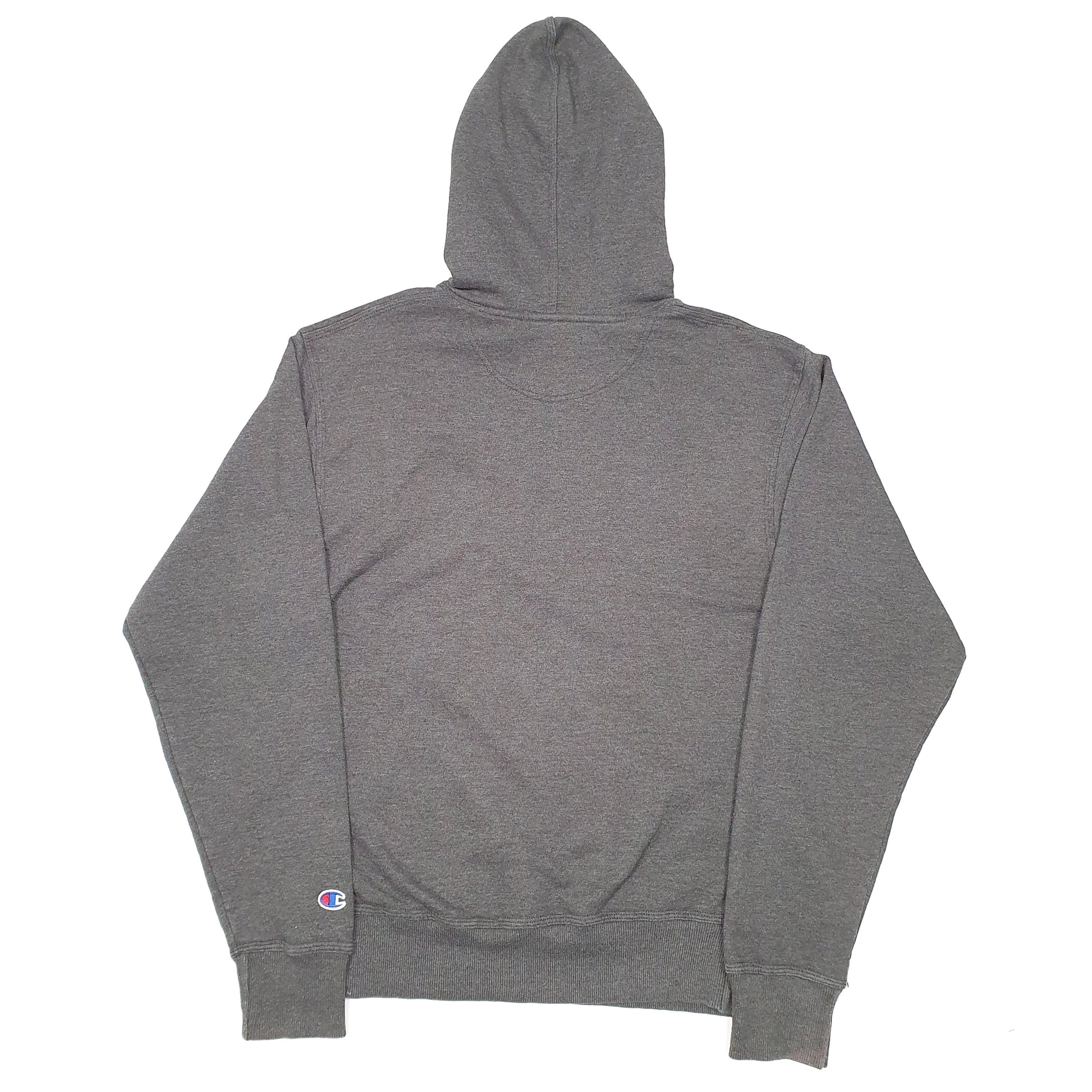 Mens Grey Champion Spellout Hoodie Jumper