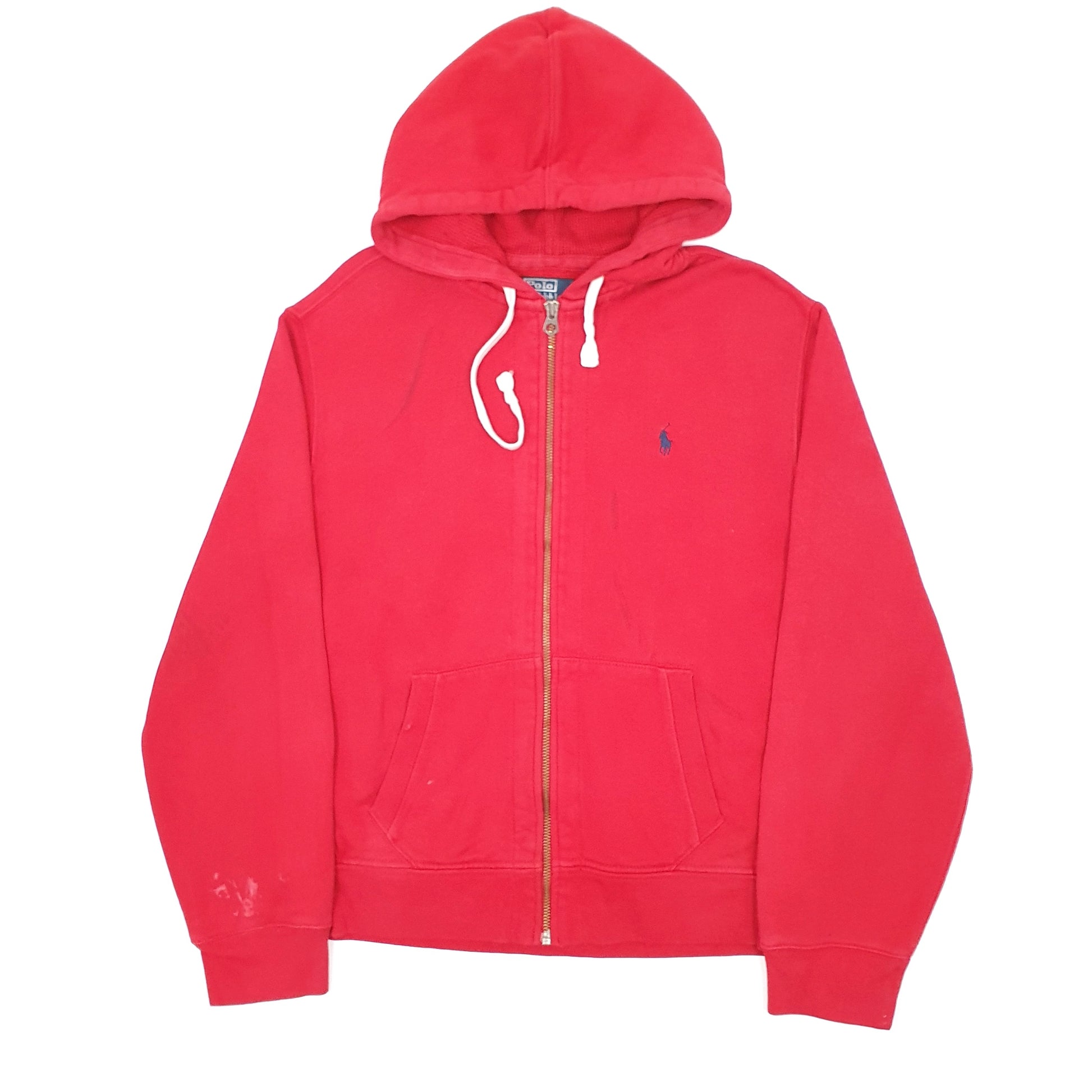 Mens Red Polo Ralph Lauren Hoodie Full Zip Jumper