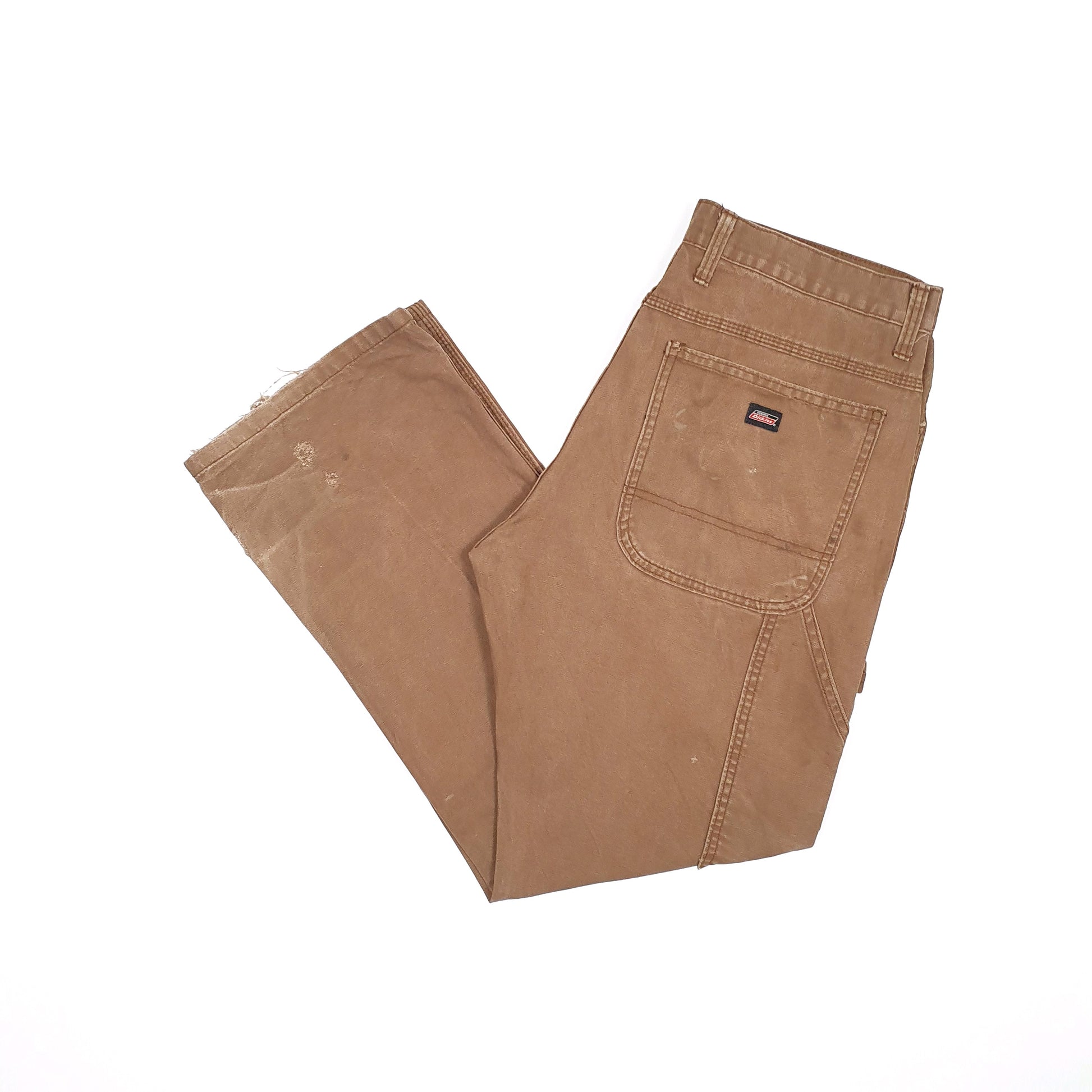 Mens Dickies Brown Carpenter Trousers W34 L29 Brown