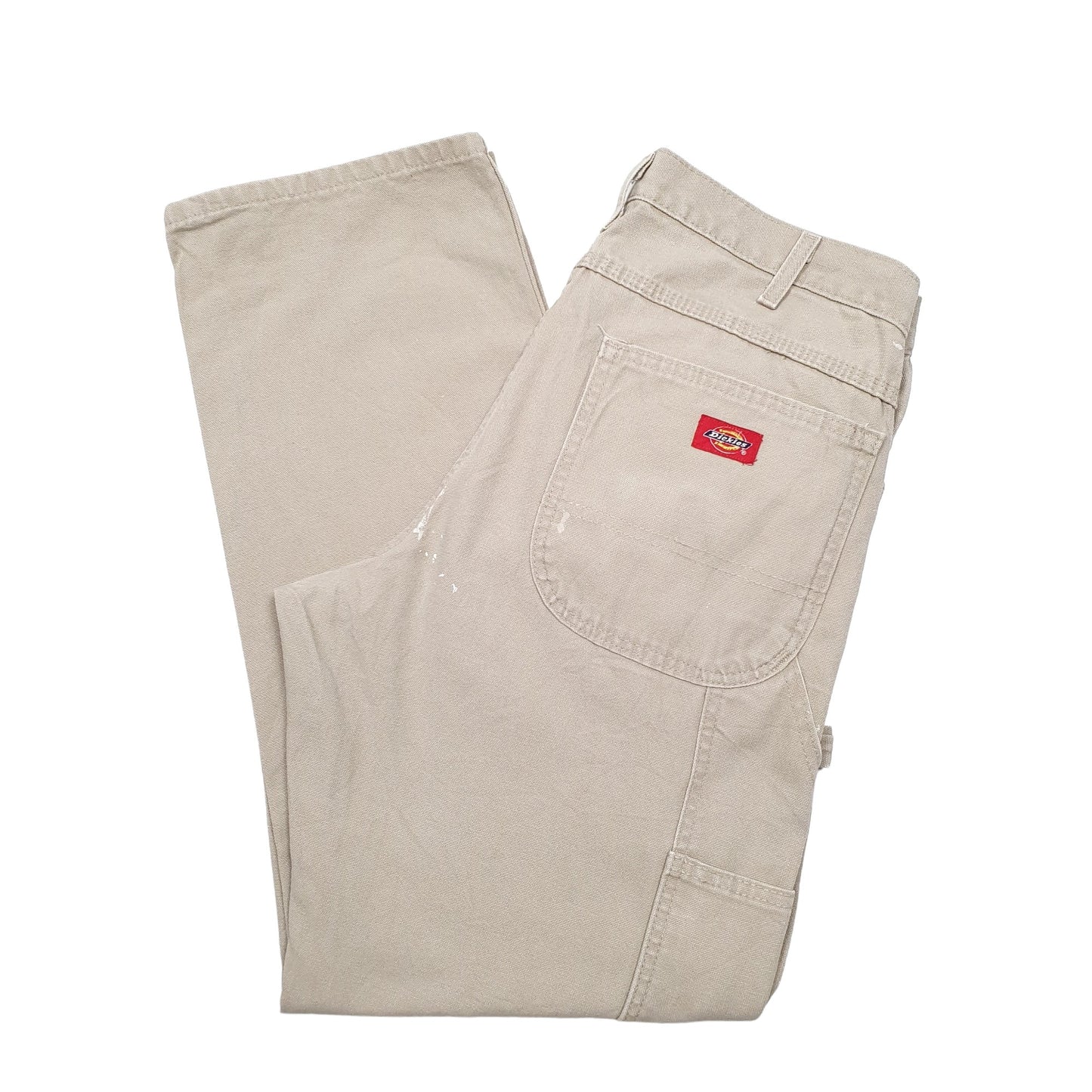 Mens Beige Dickies  Carpenter Trousers