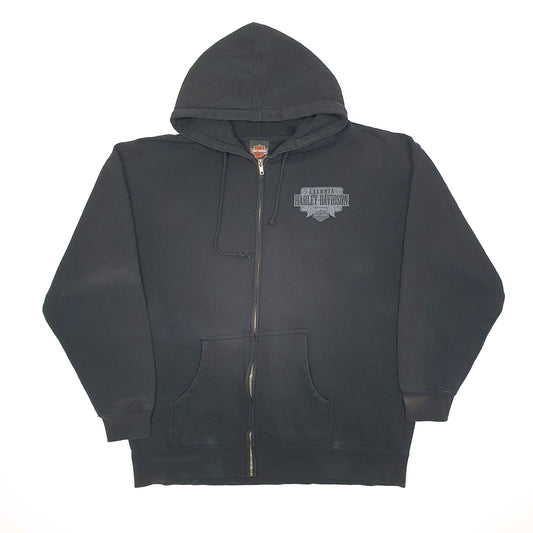 Mens Black Harley Davidson Motorcycles New Hampshire Full Zip Jumper
