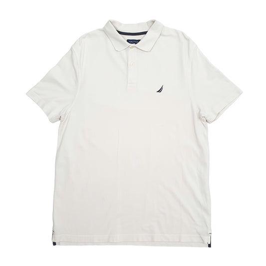 Nautica Short Sleeve Polo Shirt Cream