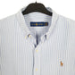 Ralph Lauren Short Sleeve Regular Fit Pinstripe Shirt Blue
