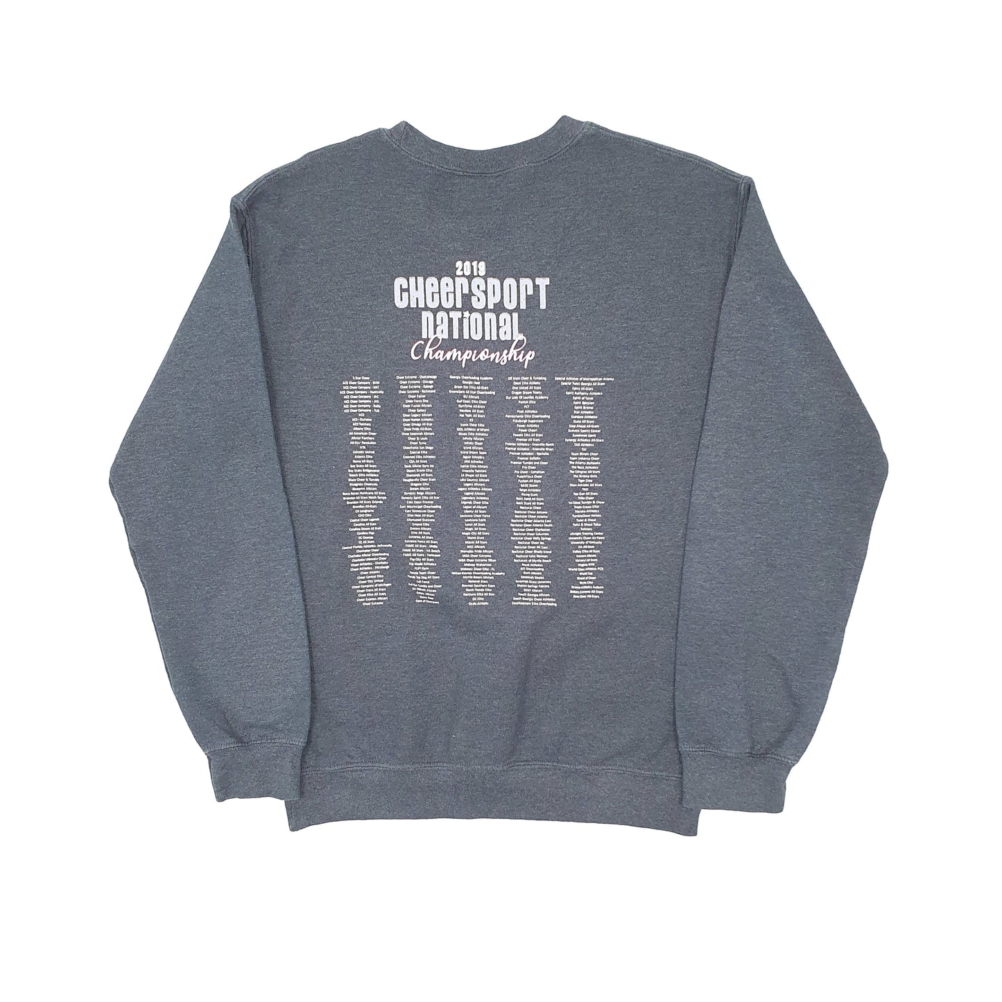 Mens Grey Unbranded USA Cheerleading Championship Crewneck Jumper