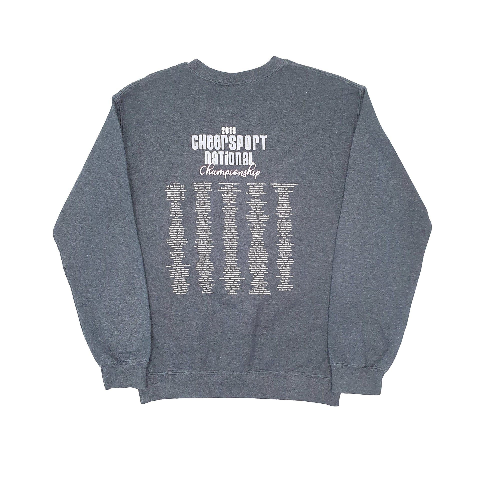 Mens Grey Unbranded USA Cheerleading Championship Crewneck Jumper
