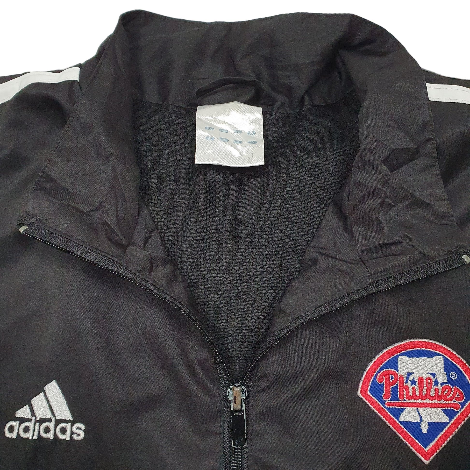 Mens Black Adidas Philadelphia Phillies Baseball MLB Active Full Zip Jumper