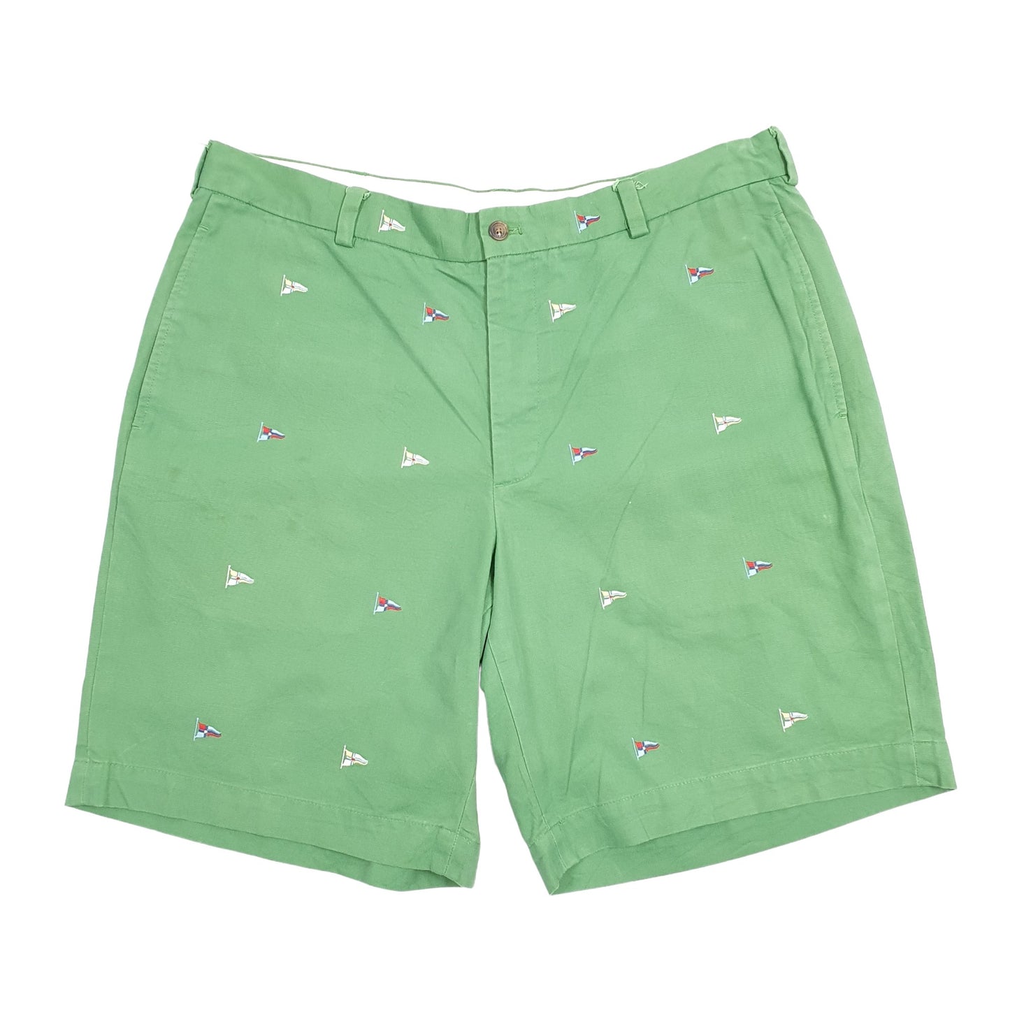 Brooks Brothers 346 Green Chino Shorts W36 Green