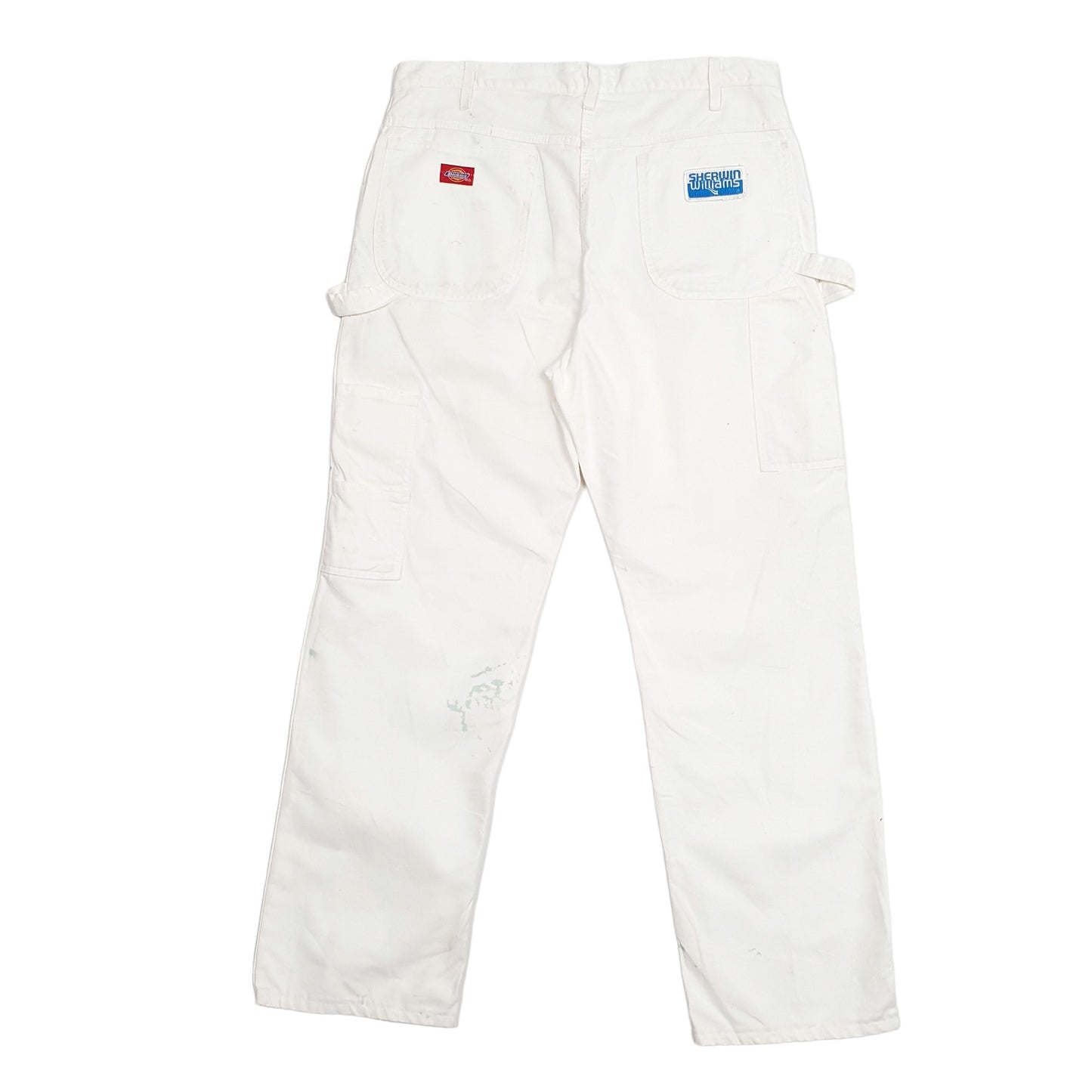 Mens White Dickies  Carpenter Trousers