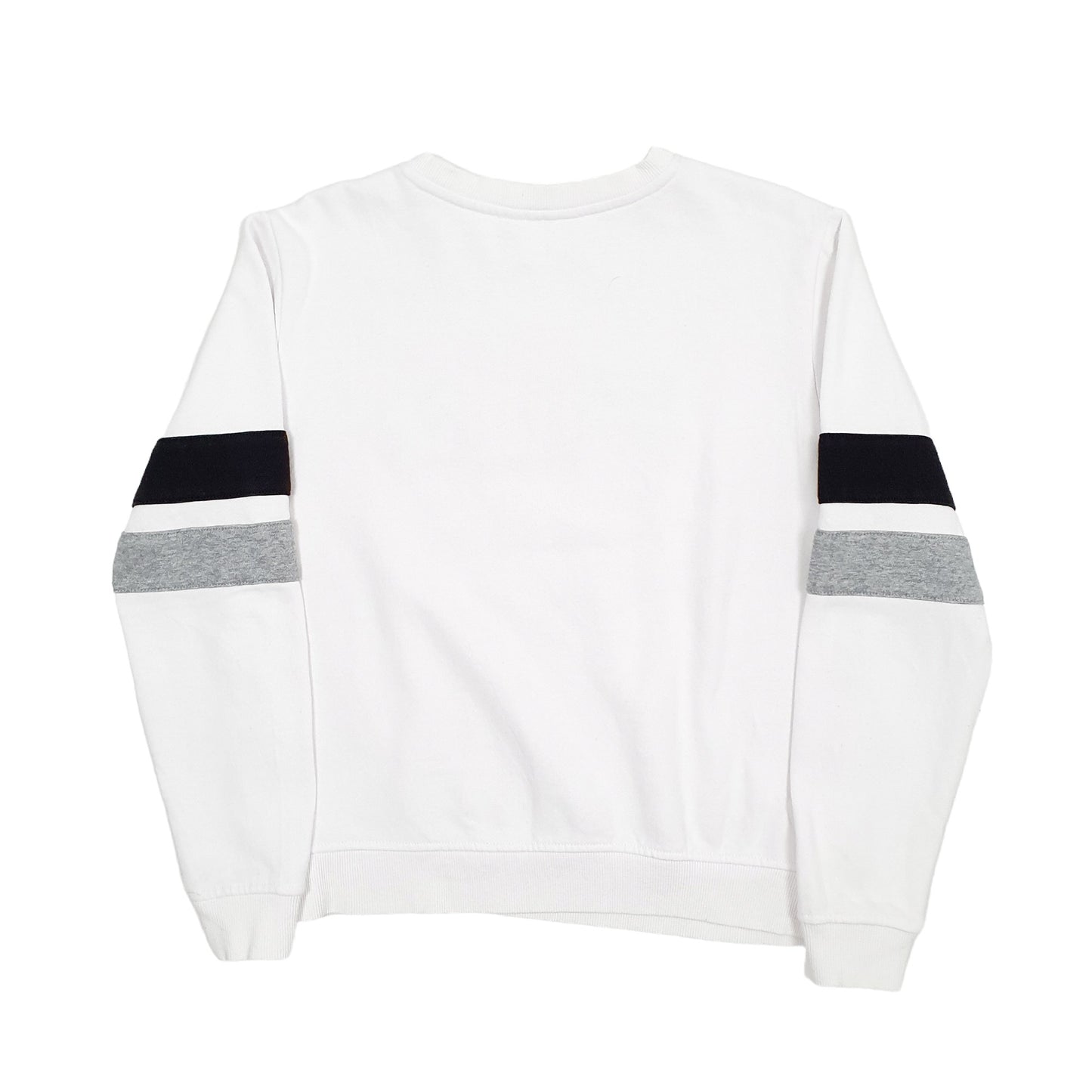 Mens White Fila Spellout Crewneck Jumper