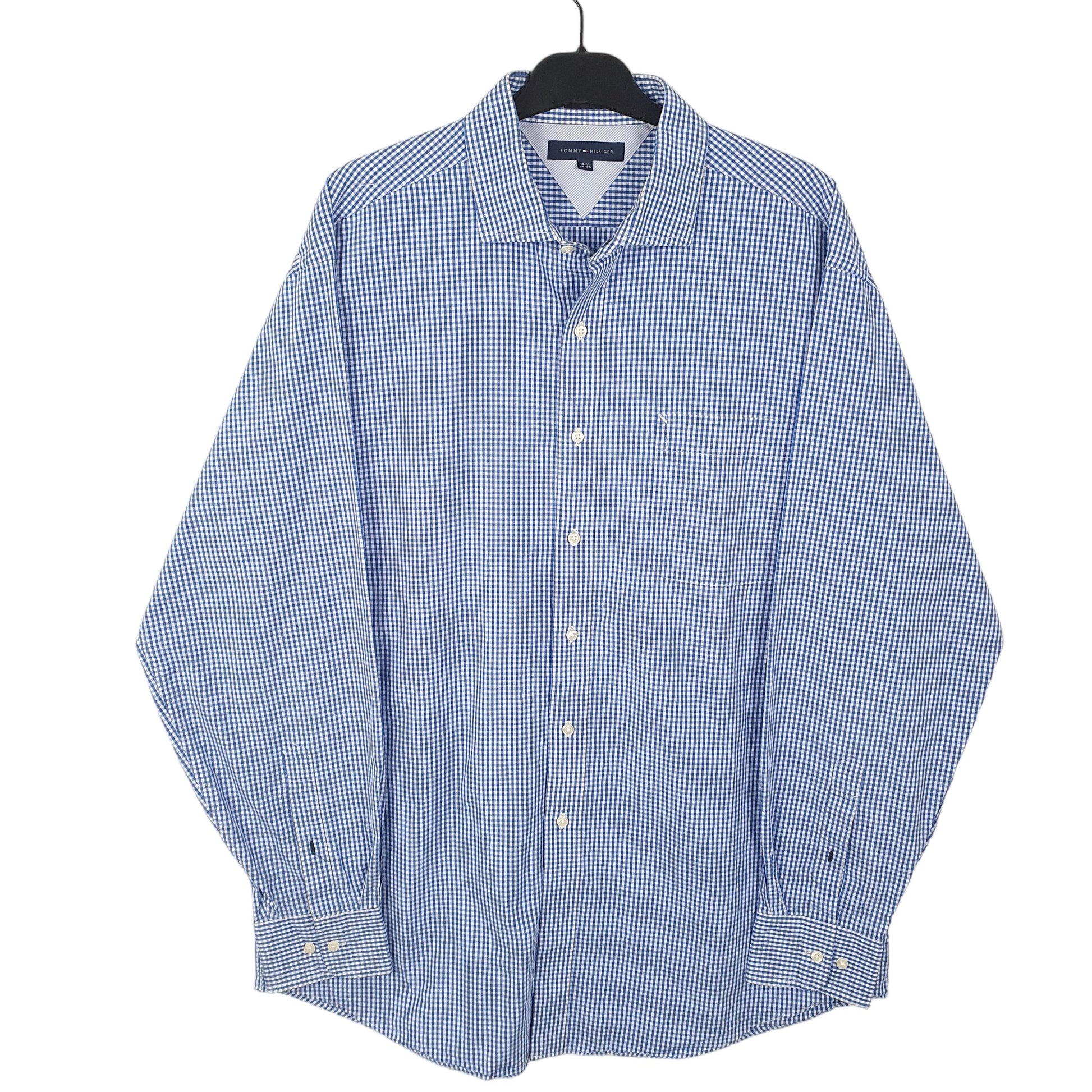 Tommy Hilfiger Long Sleeve Regular Fit Gingham Shirt Blue