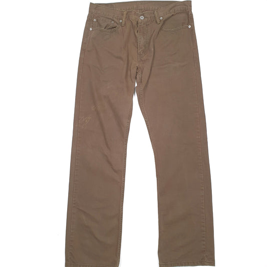 Levis 514 Straight Fit Jeans W34 L32 Brown