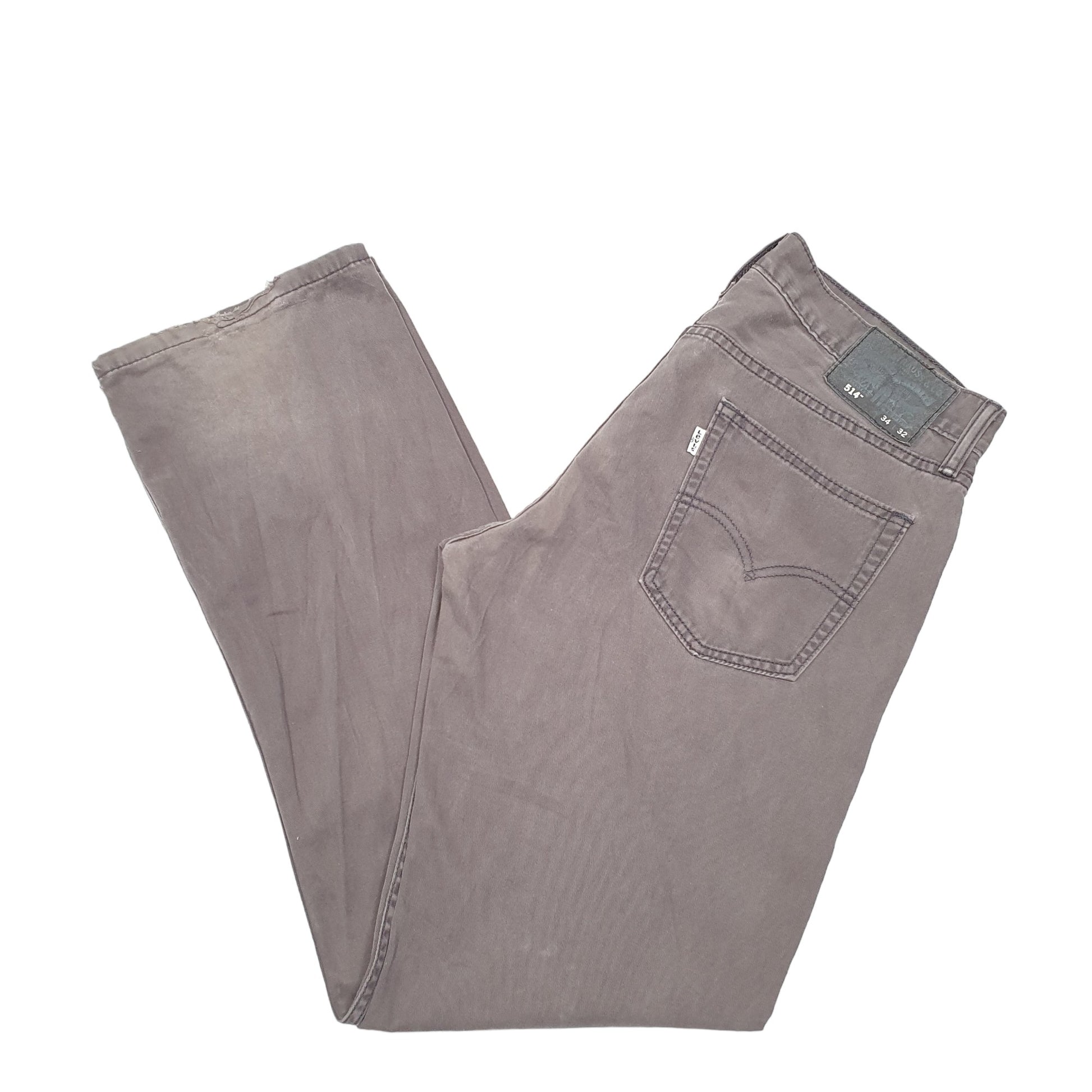 Mens Grey Levis 514 Chino Trousers