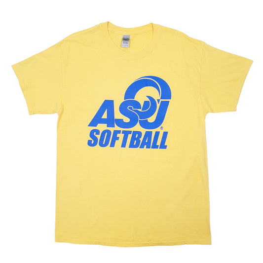 Gildan ASU Softball Short Sleeve T Shirt Yellow